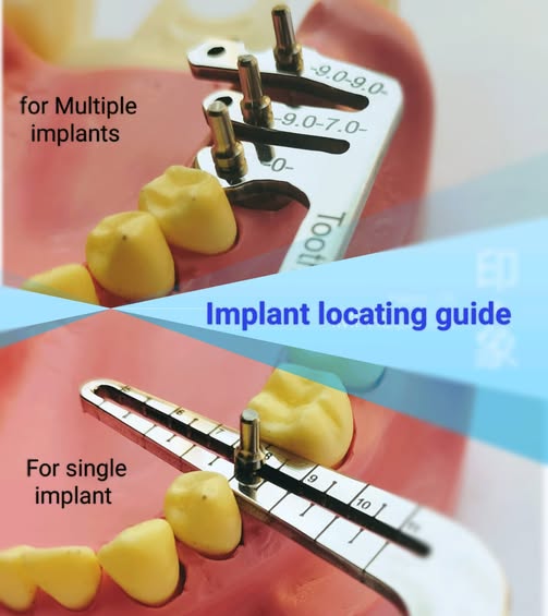 Implant locating guide S and L shape with 4 locating Pins