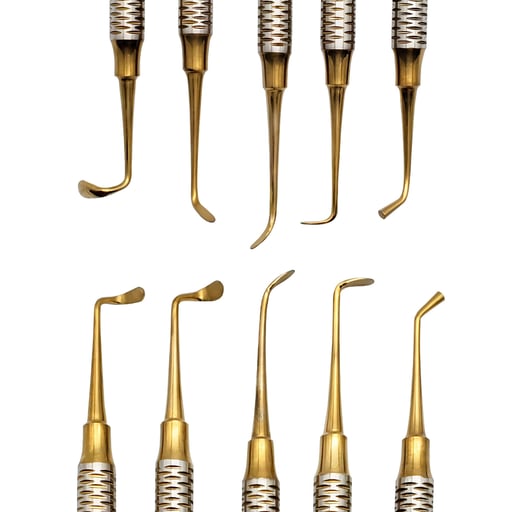 Lateral Approach kit - 5 Piece sinus lift kit gold plated