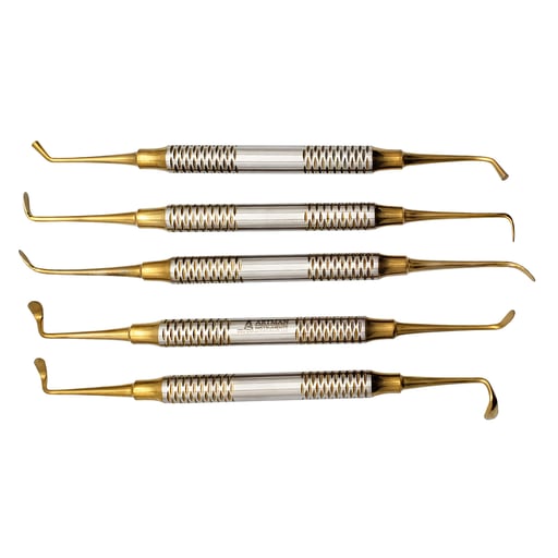 Lateral Approach kit - 5 Piece sinus lift kit gold plated