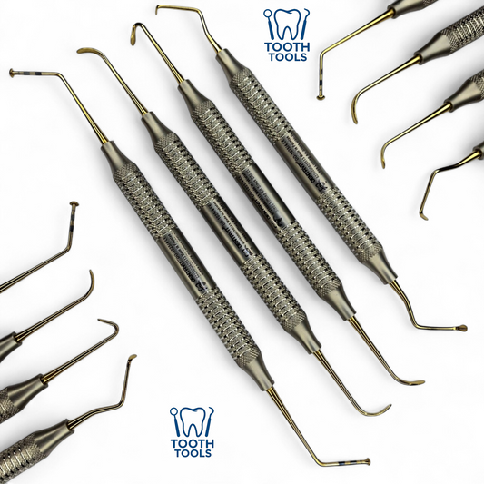 Gold-plated lateral approach sinus lift kit with premium dental surgical instruments for oral surgery