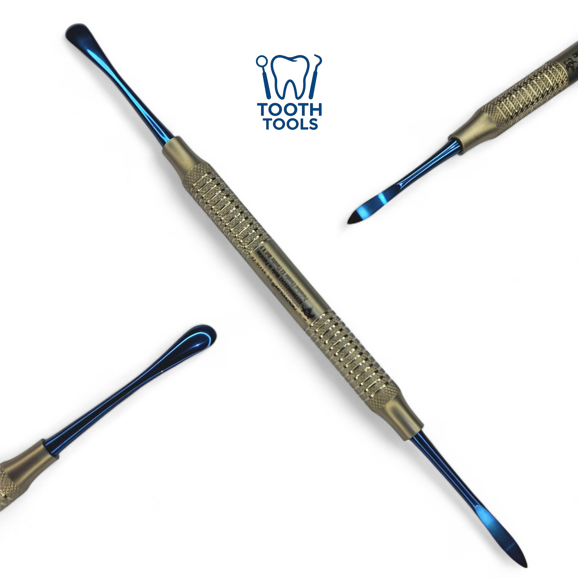Premium #9 Molt periosteal elevator with blue titanium coating and stainless steel handle, professional dental surgical instrument