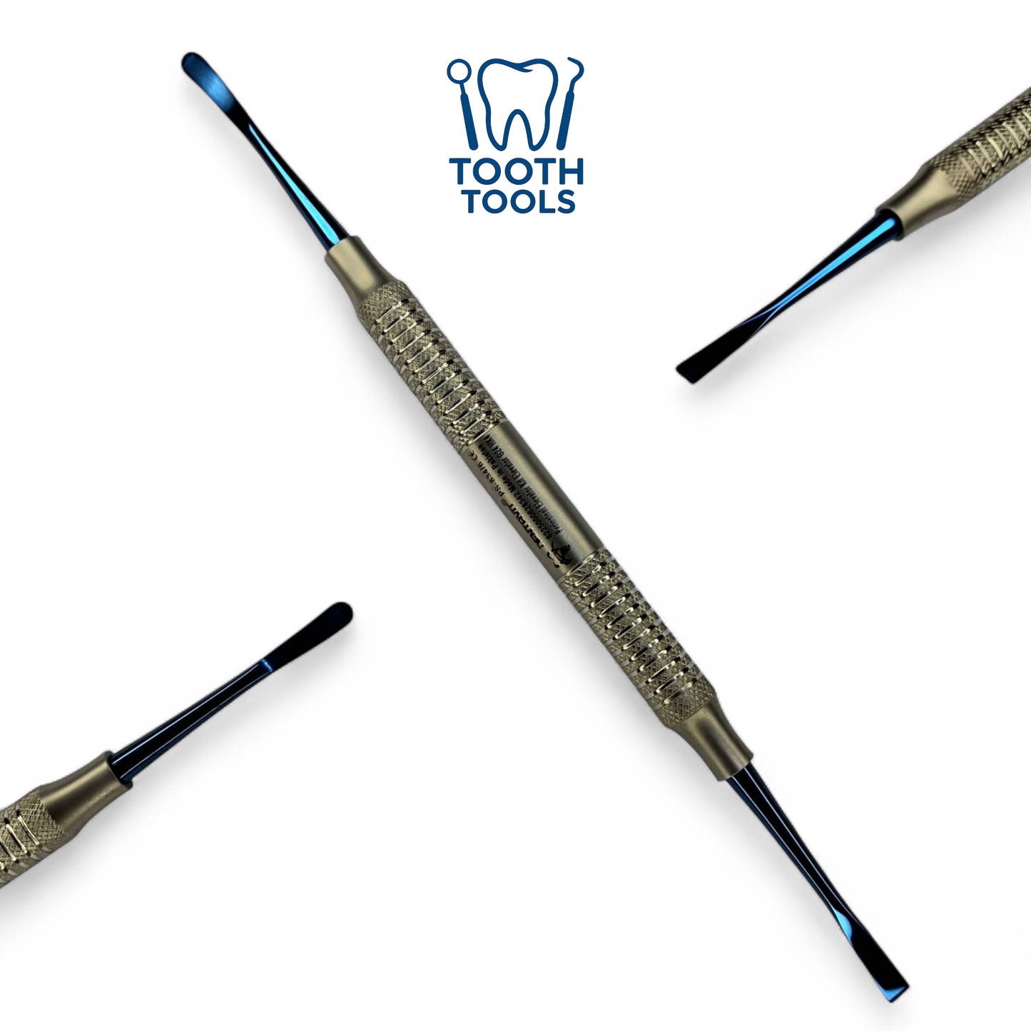 Premium G24 HK4 stainless steel periosteal elevator and chisel with blue titanium coating, professional dental surgical instrument