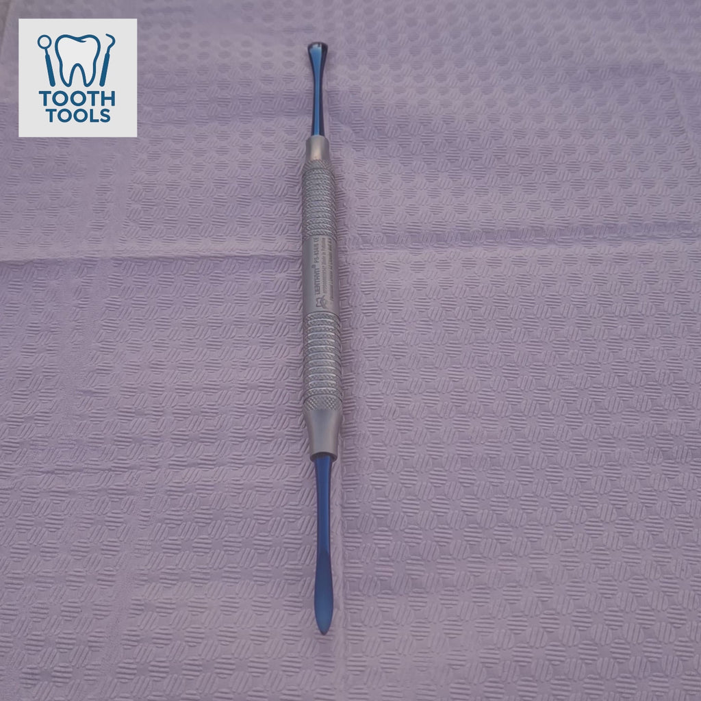 Premium #9 Molt periosteal elevator with blue titanium coating and stainless steel handle, professional dental surgical instrument