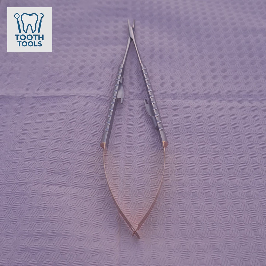 Premium Castroviejo Needle Holder 18 cm Straight - Microsurgical 4-0 to 9-0 Suturing Instrument