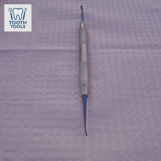 Premium HP3 periosteal elevator with blue titanium coating and stainless steel handle, professional dental surgical instrument .