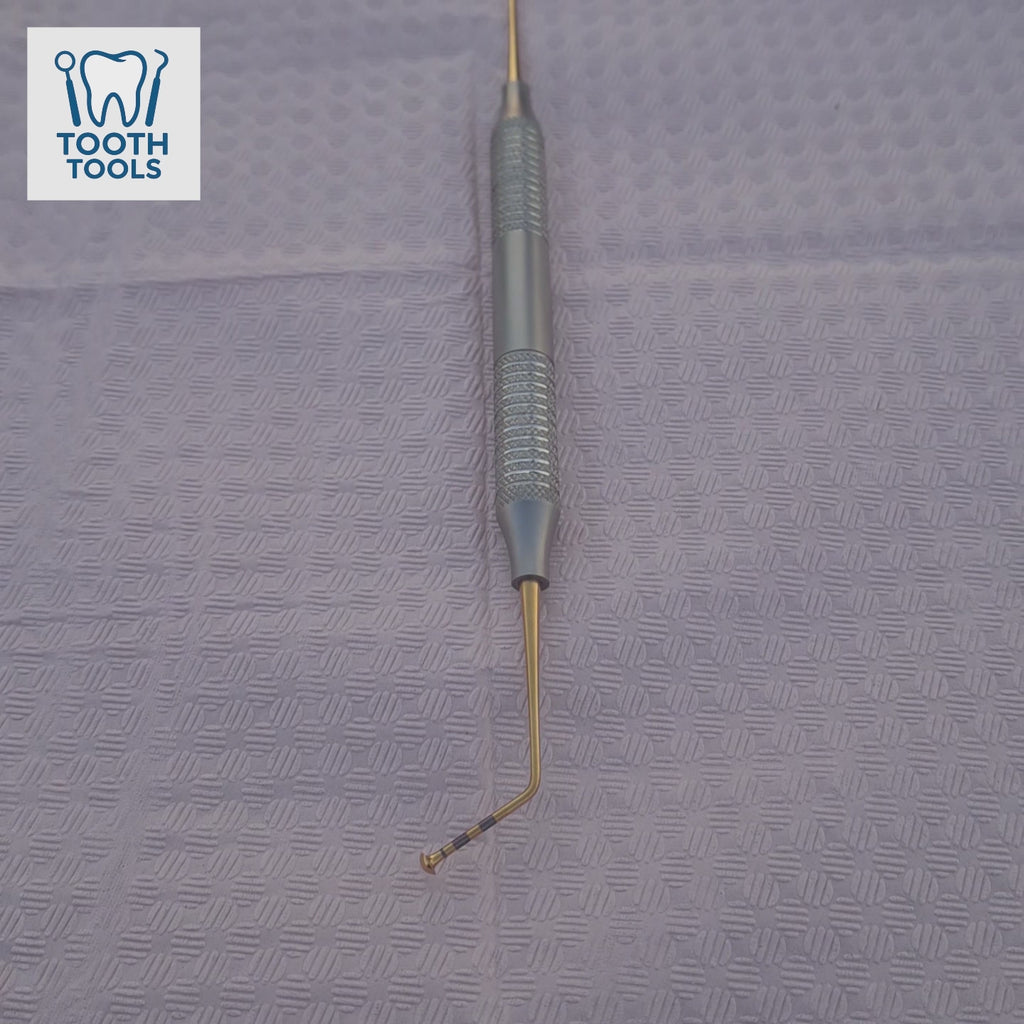 Premium #DSI-4L Sinus Lift Membrane Lateral Elevator - Gold-Plated Dental Implant Instrument