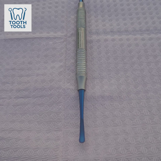 Premium G24 HK4 stainless steel periosteal elevator and chisel with blue titanium coating, professional dental surgical instrument