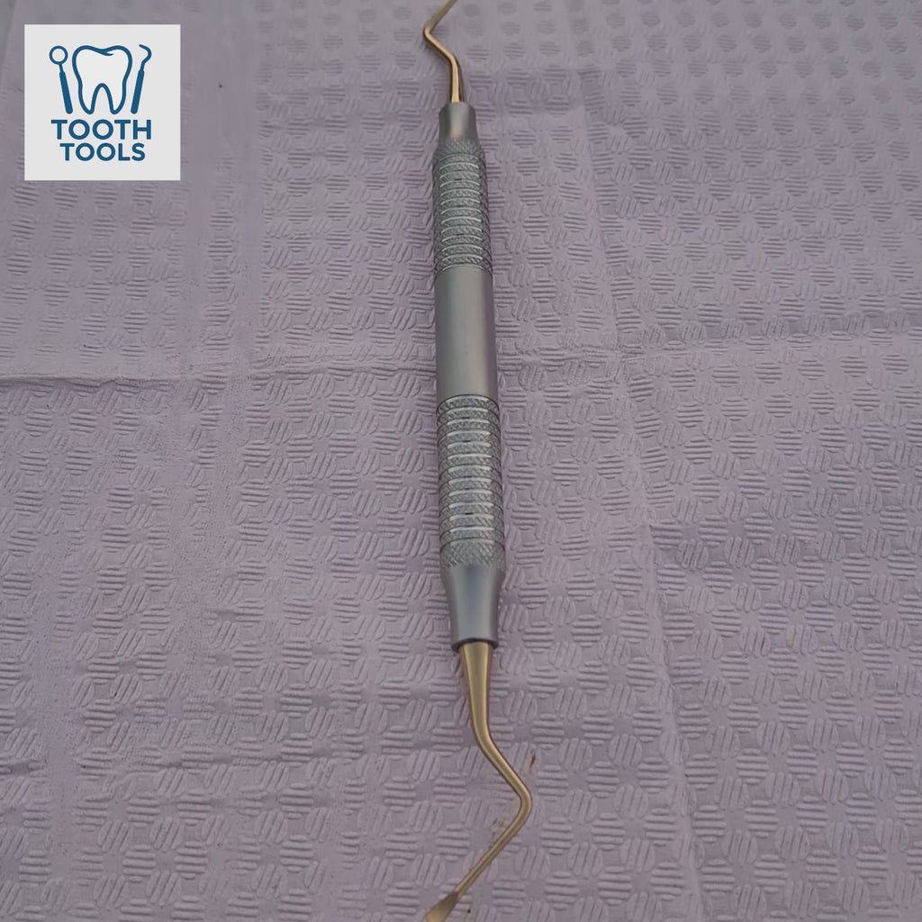 Premium #N.87 Lucas Bone Curette Gold-Plated - 3-3.5 mm Surgical Alveolar Instrument