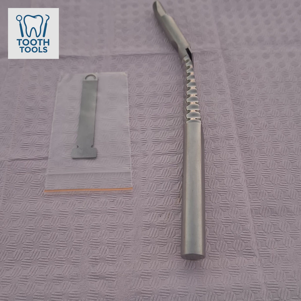 Premium Curved Bone Scraper Harvester - Dental Implant Autogenous Bone Collector