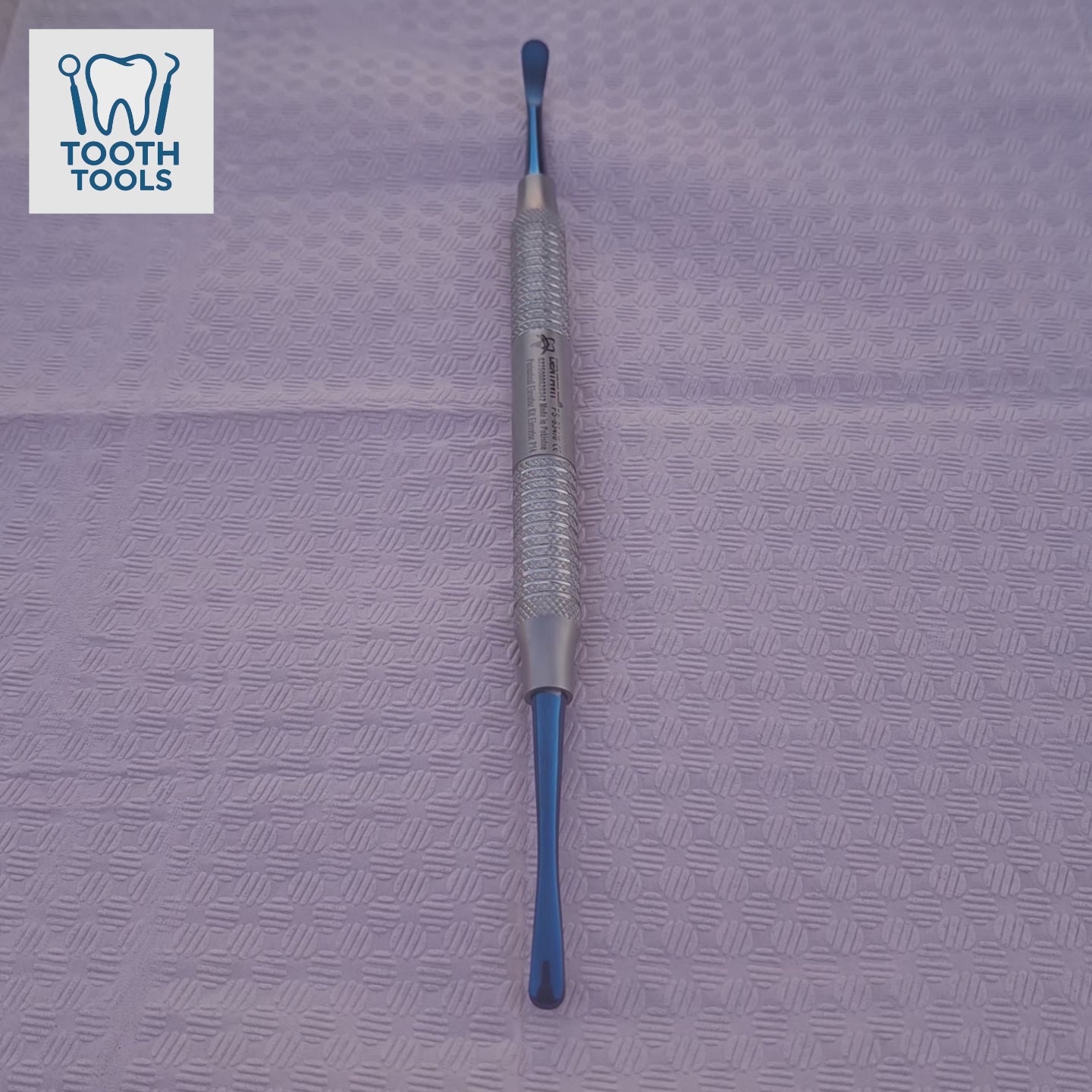 Premium P14 periosteal elevator with blue titanium coating and stainless steel handle, professional dental surgical instrument