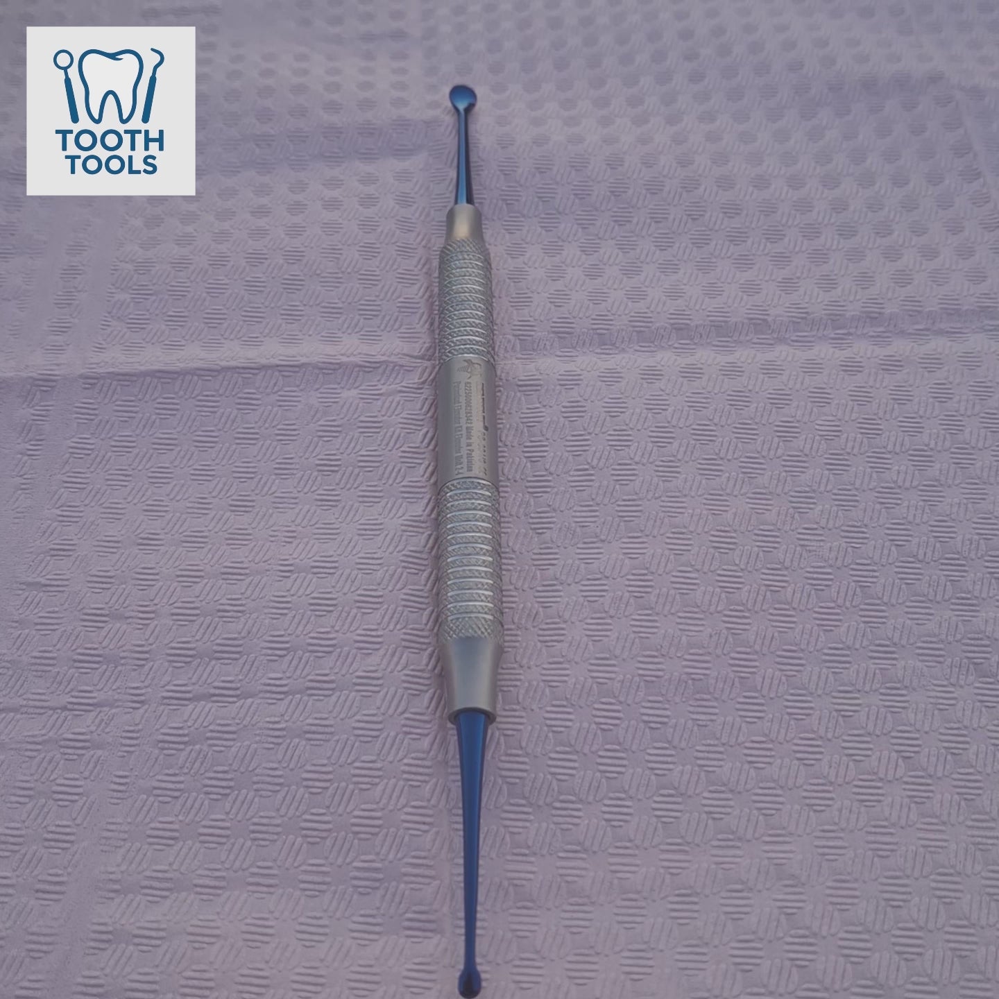 Premium 2/4 Molt periosteal elevator with blue titanium coating and stainless steel handle, professional dental surgical instrument