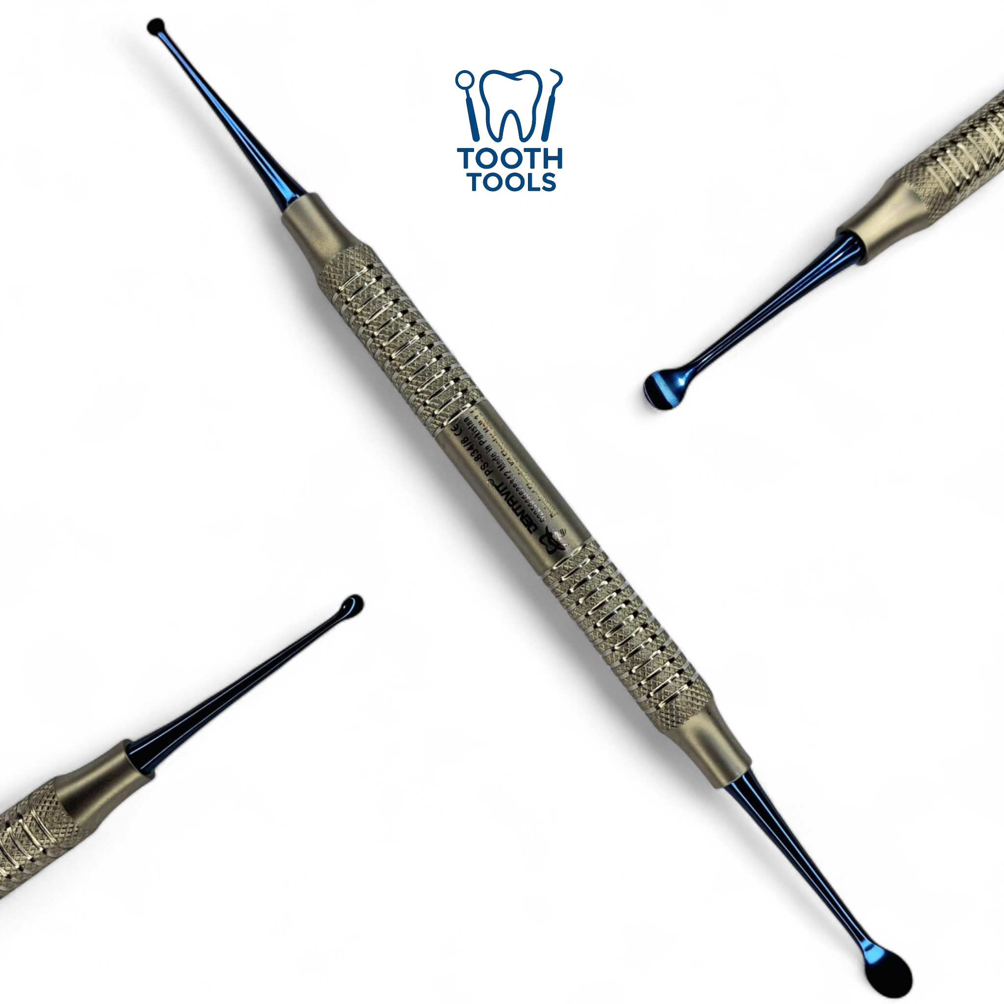 2/4 Molt Stainless Steel Periosteal Elevator, Blue Titanium Coated