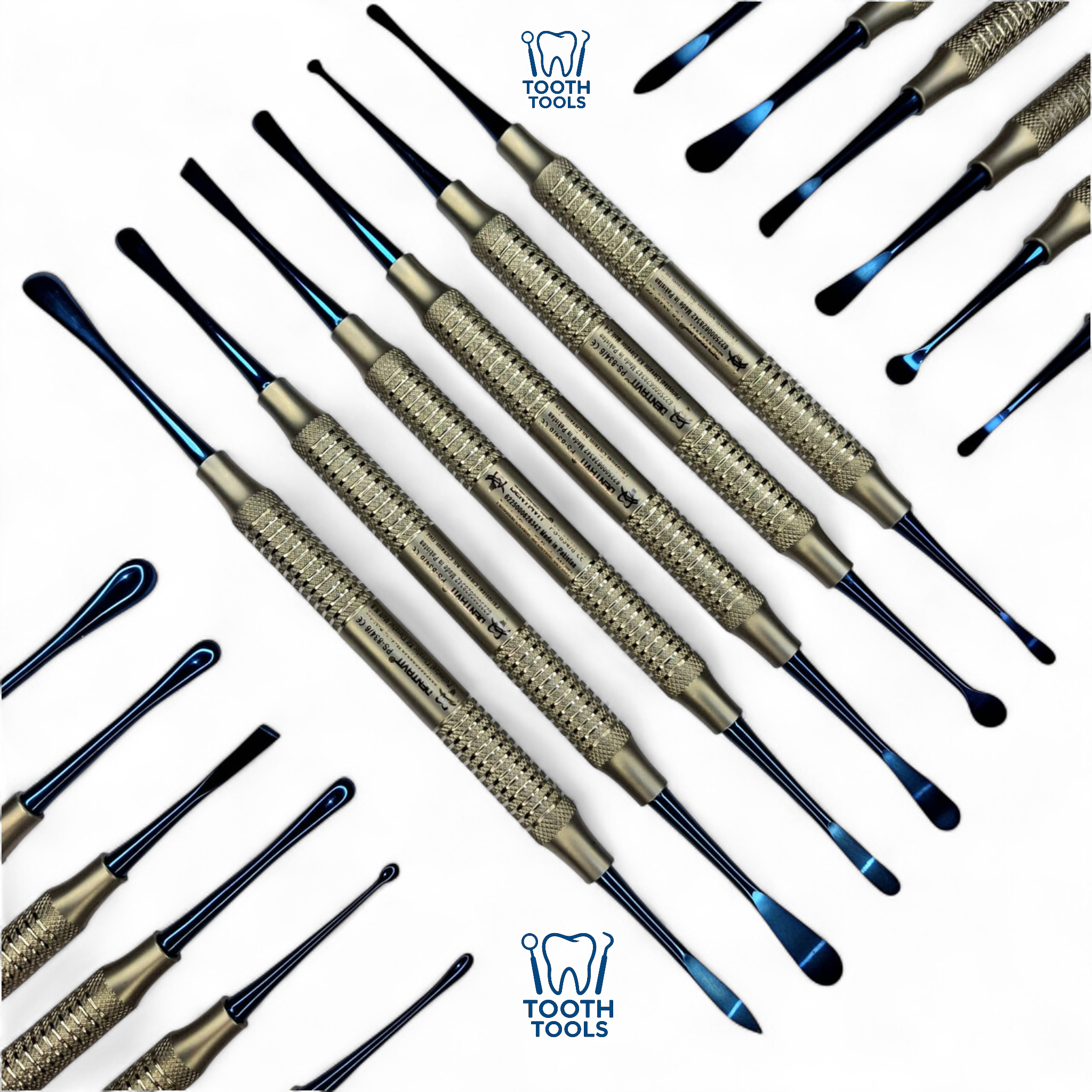 Periosteal Elevators Kit – 6 Pieces (Blue Titanium Coated)